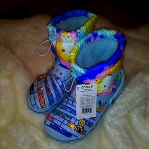 Women bling multi color crocs